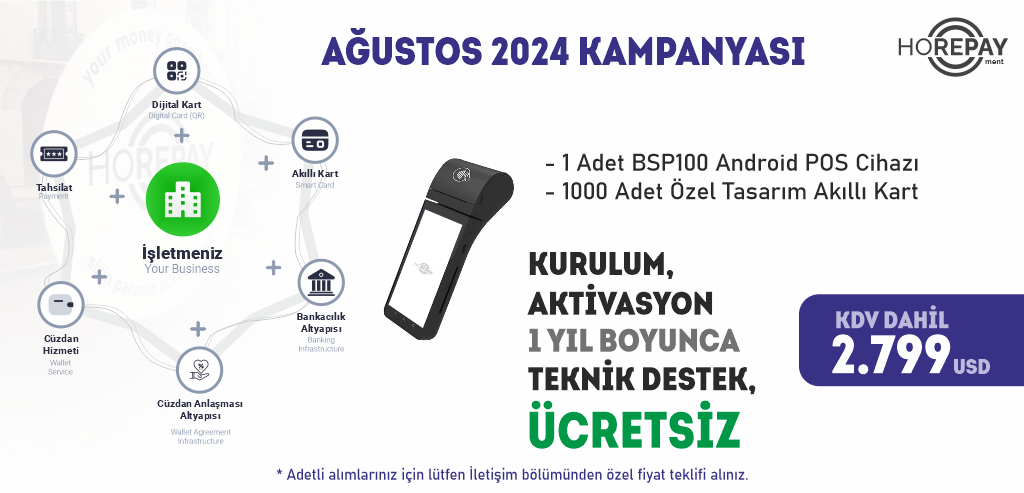 Horepay Kapalı Devre Ödeme Sistemi Ağustos 2024 Kampanyası